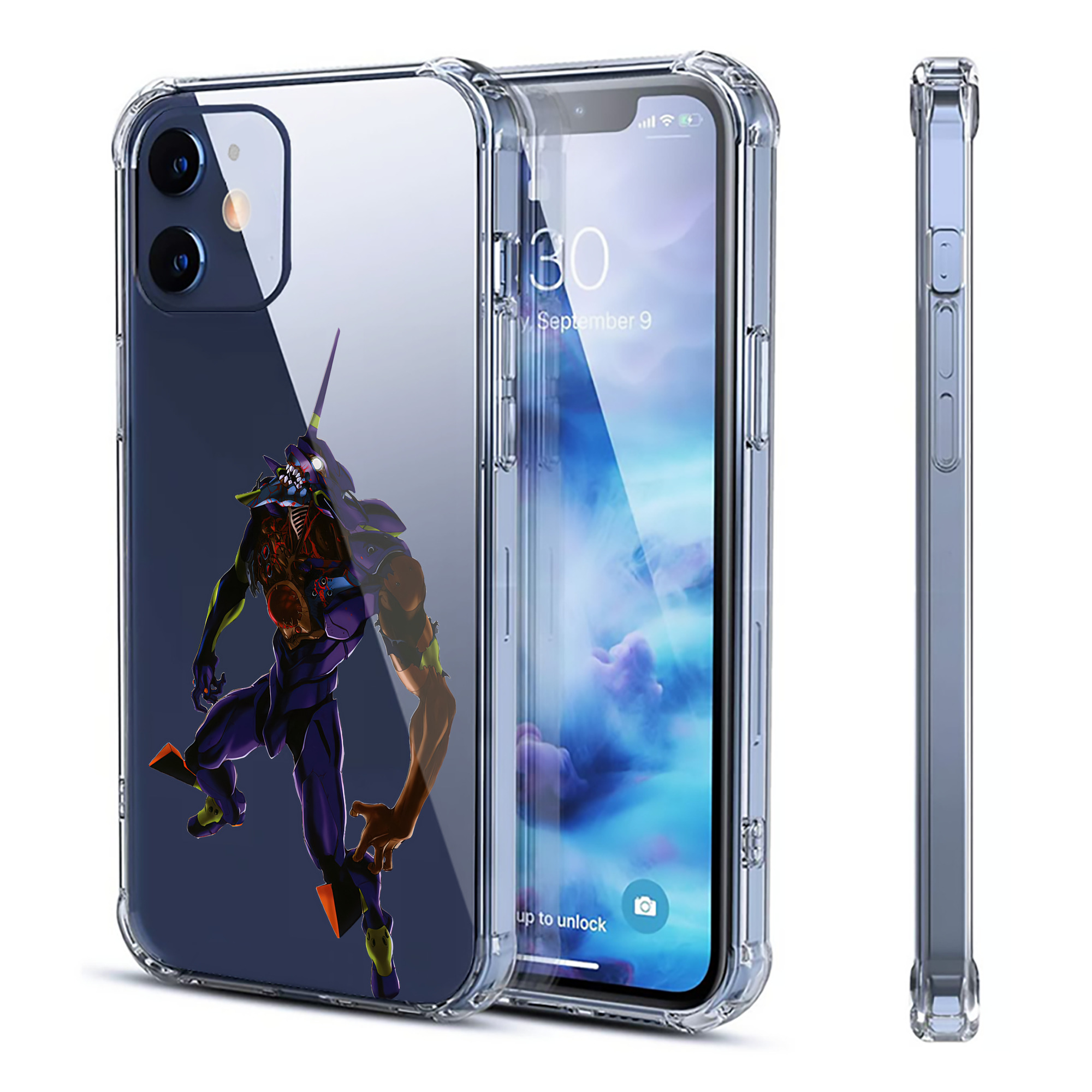 （画像用） EVA 新世紀エヴァンゲリオン 【iPhone 12シリーズ対応】透明スマホケース（クリアソフトケース）